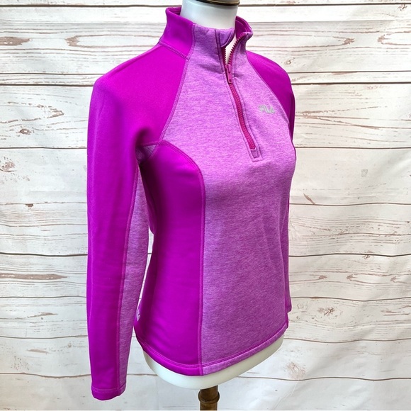 Fila Fuchsia Magenta 1/4 Zip Fleece Pullover Jacket - Picture 4 of 8